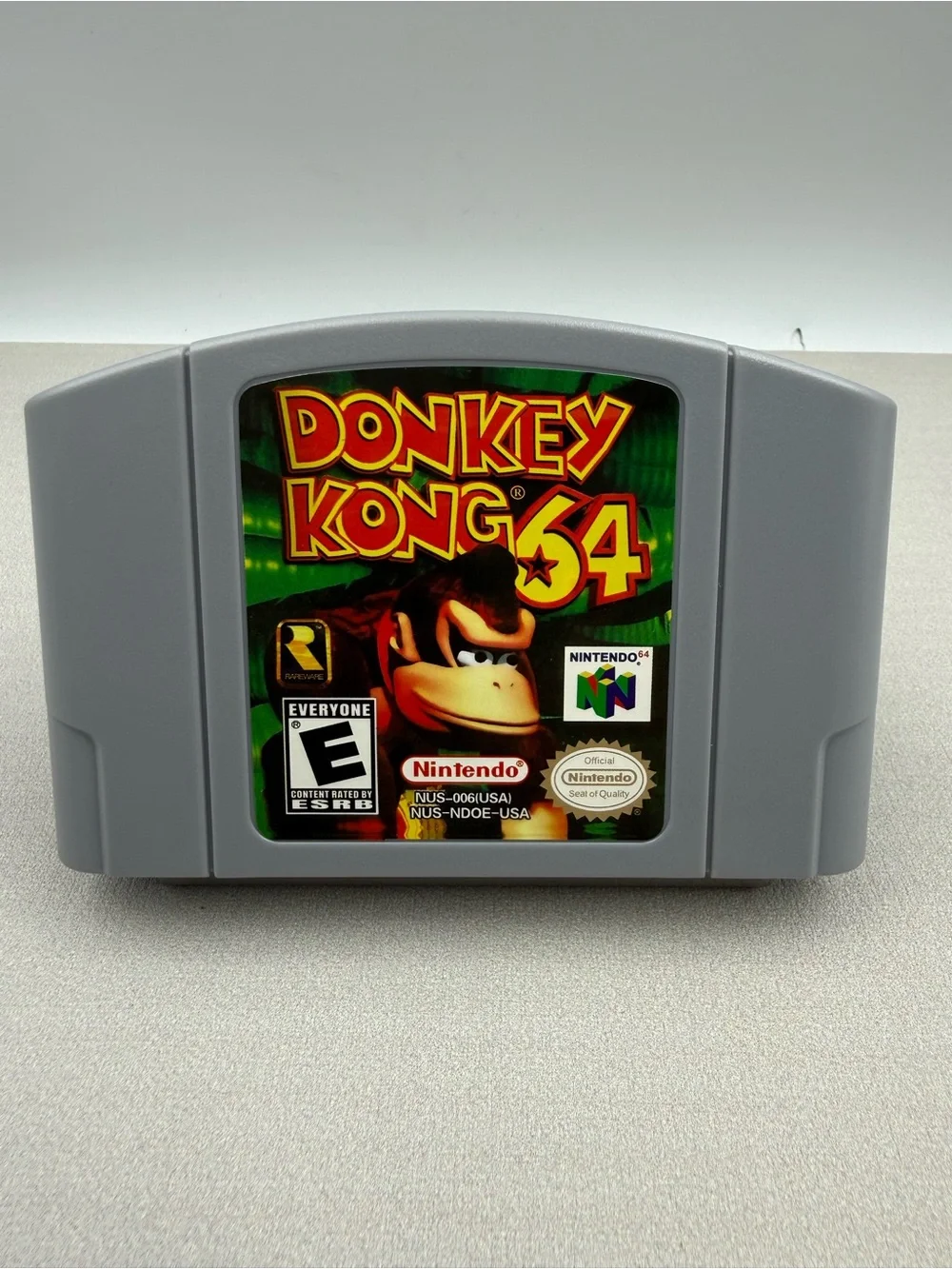 Nintendo Donkey Kong 64 Cartridge - Gray, Green, Yellow, Red